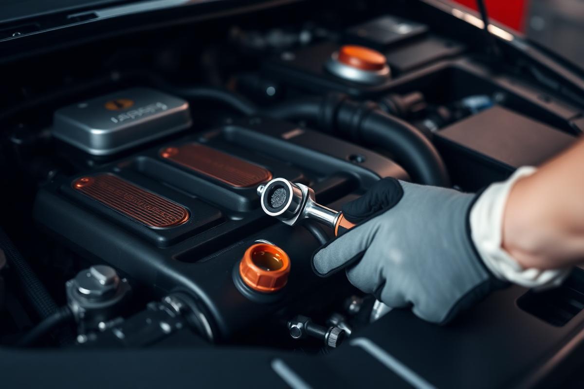 Troca de óleo com torquímetro em motor moderno
